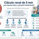 Cálculo renal de 5 mm