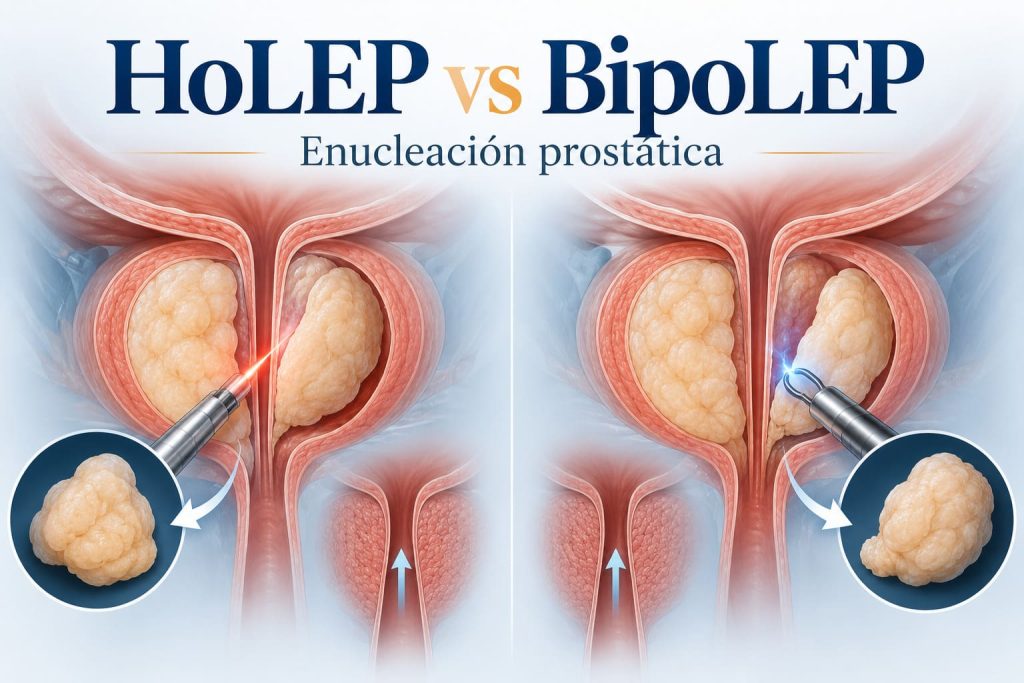 HoLEP vs BipoLEP para enucleación prostática